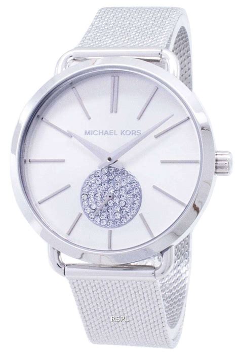 mk3843 michael kors|Michael Kors Women's Portia Stainless Steel Mesh .